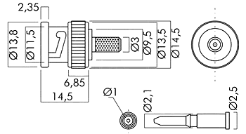 Abmessungen BNC Crimp-Alpha 80-102