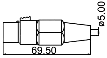 Dimensioni connettore XLR Alpha 40-76