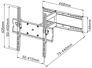 Dimensioni staffa ICA-PLB 146M e misure