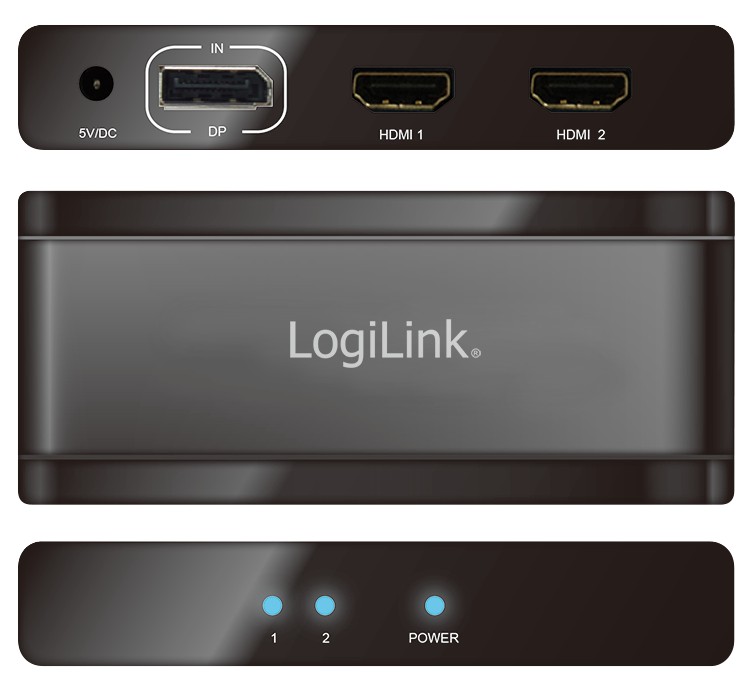 Immagine XXL LogiLink IDATA DP-2HDMI-4K